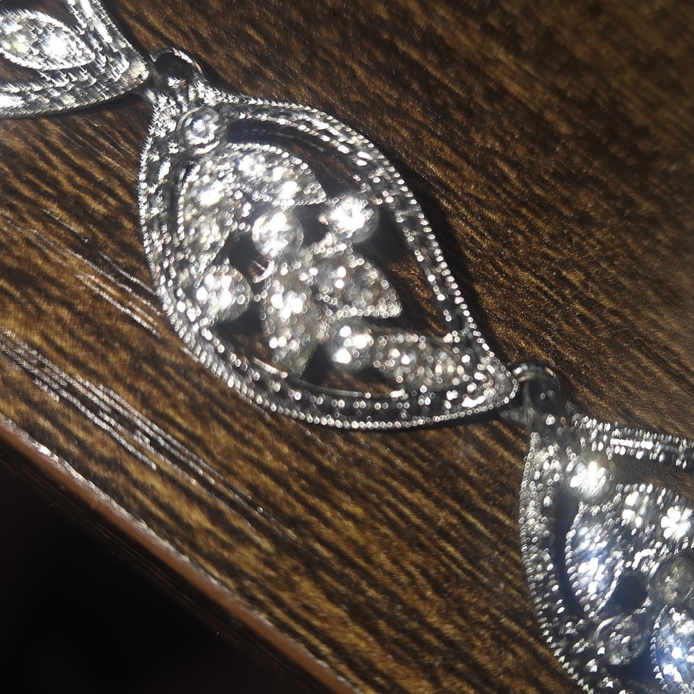 2028 Jewelry Silver Tone & Rhinestone 10" Bracelet